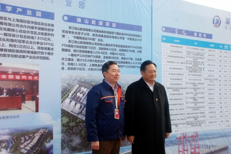 嘉兴市委书记张兵一行莅临公司独山能源项目工地调研考察